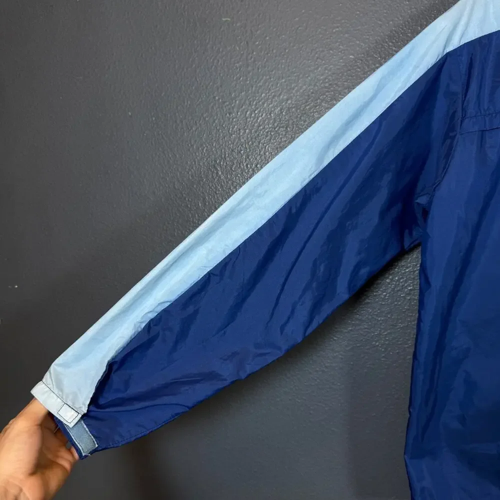Nike S man blue light olympic jacket full zip sweatshirt big logo nylon vintage